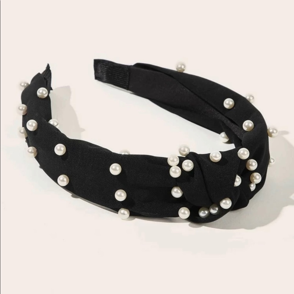 COPY - Brand New Black Headband With Pearls All A…